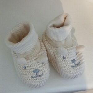 Cozy Cream Baby Booties 0/3 M